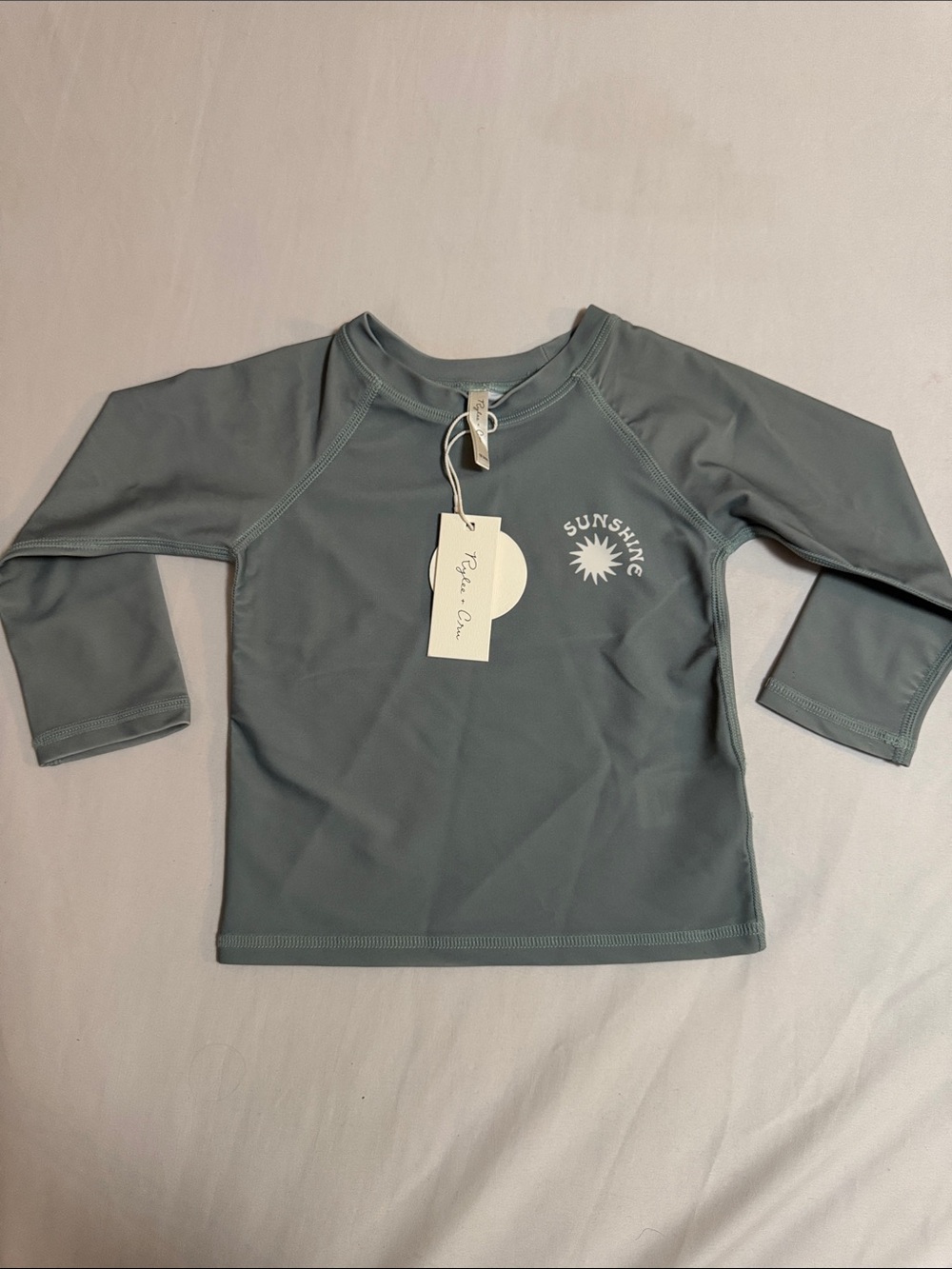 Rylee + Cru Kids Long Sleeve Swim Rashguard - Slate Green